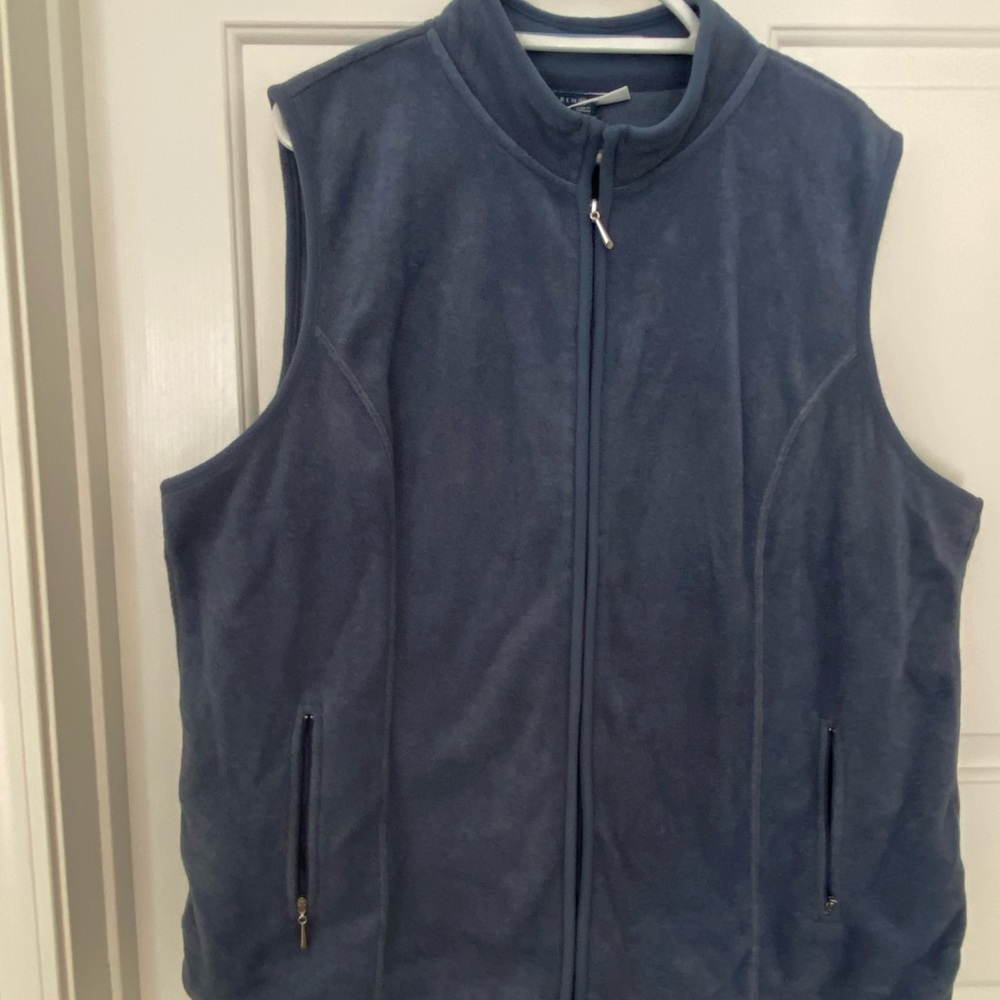 Heather Blue/Grey Fleece vest